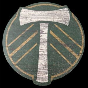 New Portland Timbers green gold wood hanging sign MLS